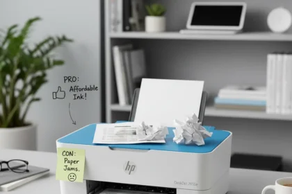HP DeskJet 2855e Budget Printer: Real User Opinions Reveal Trade-Offs — AI-generated illustration