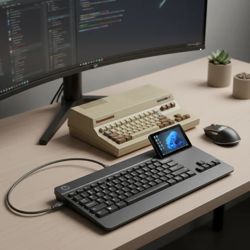 HP EliteBoard G1a Keyboard PC Revives Commodore 64 Concept