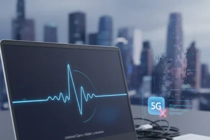 HP EliteBook 6 G1q 5G: Unlimited Claims Hide Throttling Fine Print — AI-generated illustration