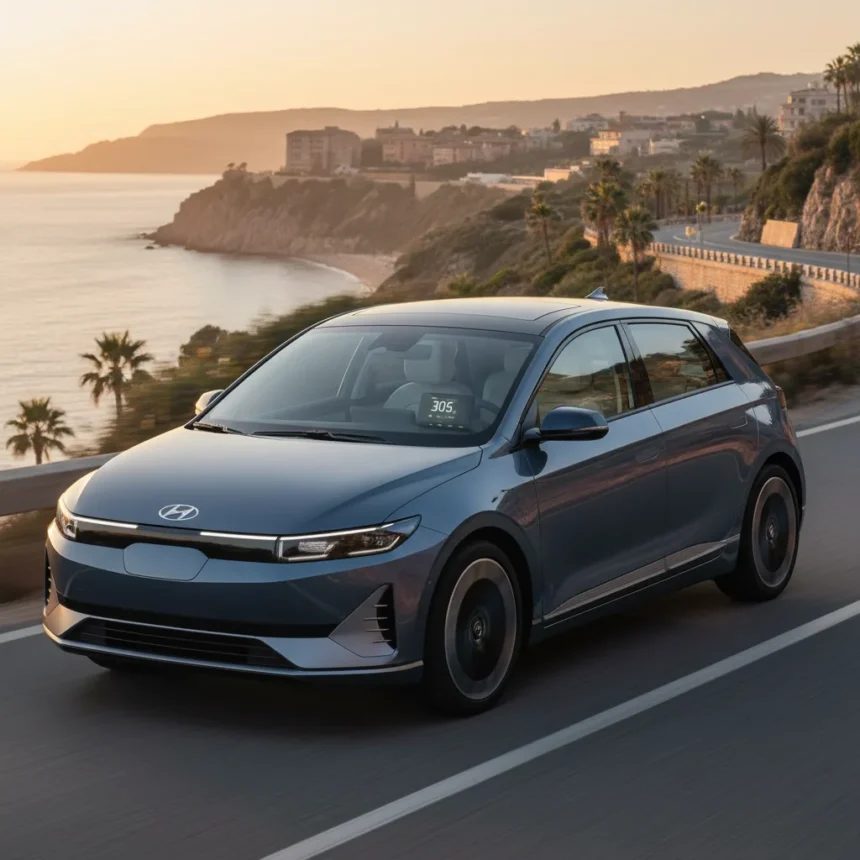 Hyundai Ioniq 3 reinvents the compact EV hatchback — AI-generated illustration