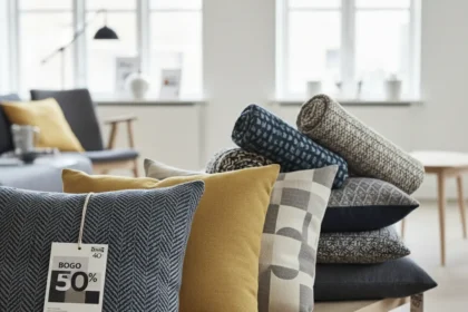 IKEA's 40th Anniversary Cushion Sale: Buy One, Get One 50% Off — AI-generated illustration