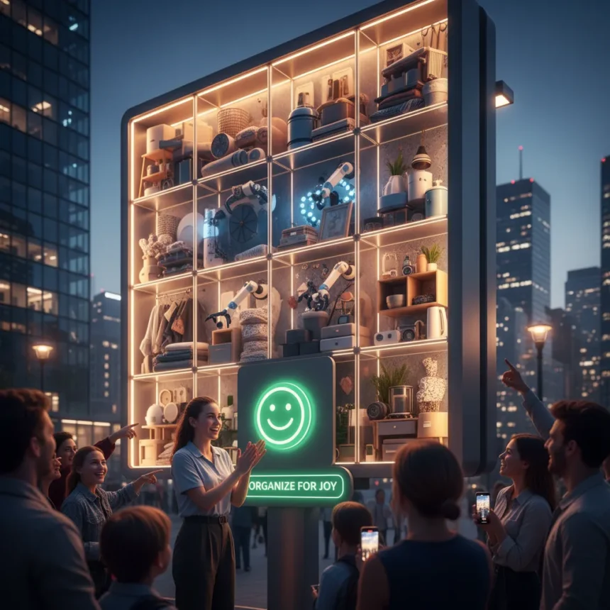 Ikea's billboard taps into the Marie Kondo effect — AI-generated illustration