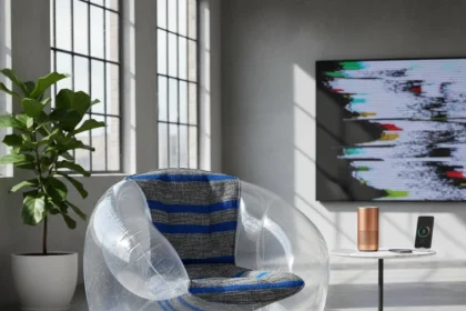 IKEA's PS 2026 inflatable chair revives a failed trend—with style — AI-generated illustration