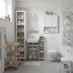 Small bathroom storage: 12 IKEA finds that maximize tight spaces — AI-generated illustration