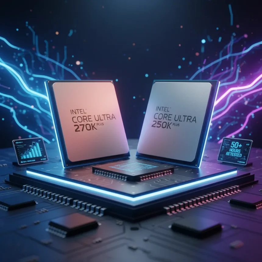 Intel Core Ultra 270K Plus and 250K Plus Are Arrow Lake's Best Argument Yet — AI-generated illustration