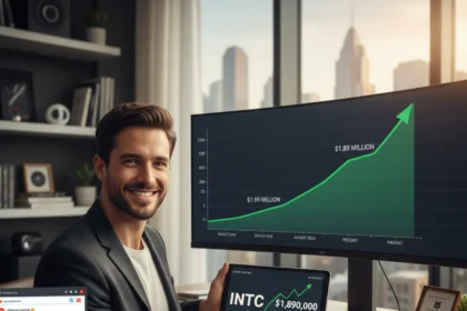 Intel stock investor's $700K inheritance bet nearly triples — AI-generated illustration