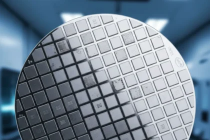 Intel wafer yield variability cuts revenue per chip — AI-generated illustration