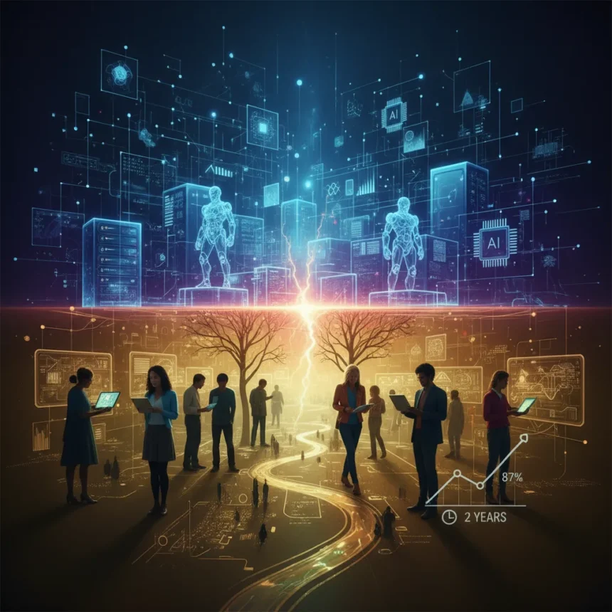 Internet bifurcation is reshaping how AI and humans access data — AI-generated illustration