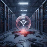 Internet infrastructure fragility means one outage can cripple half the web — AI-generated illustration