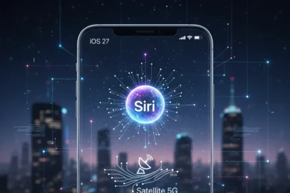 iOS 27 leaks reveal Siri overhaul and satellite 5G coming 2026 — AI-generated illustration