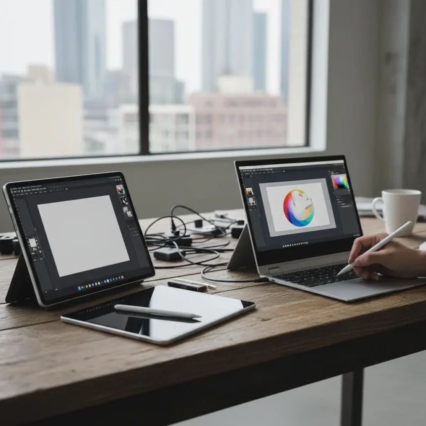 Is the iPad losing its creative edge to laptops? — AI-generated illustration