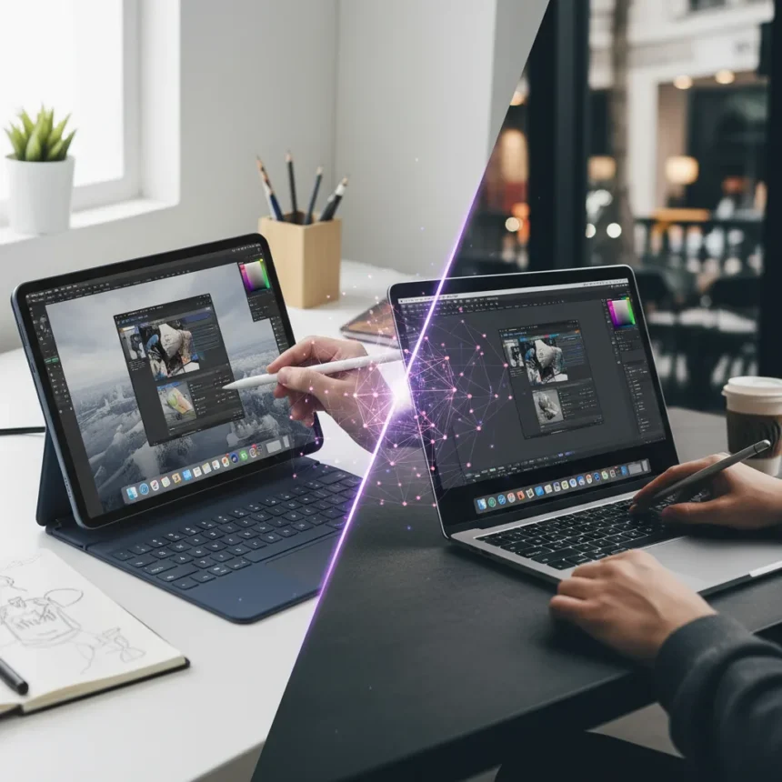 iPad vs Mac: Why the choice just got harder for creatives — AI-generated illustration