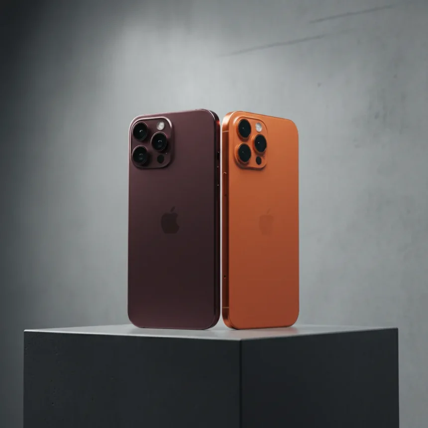 iPhone 18 Pro's Dark Cherry color steals show from Cosmic Orange — AI-generated illustration