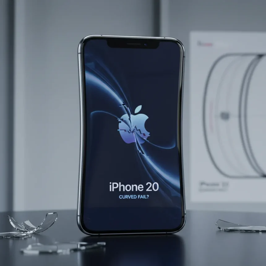 iPhone 20 curved screens: Apple's expensive design mistake in the making — AI-generated illustration