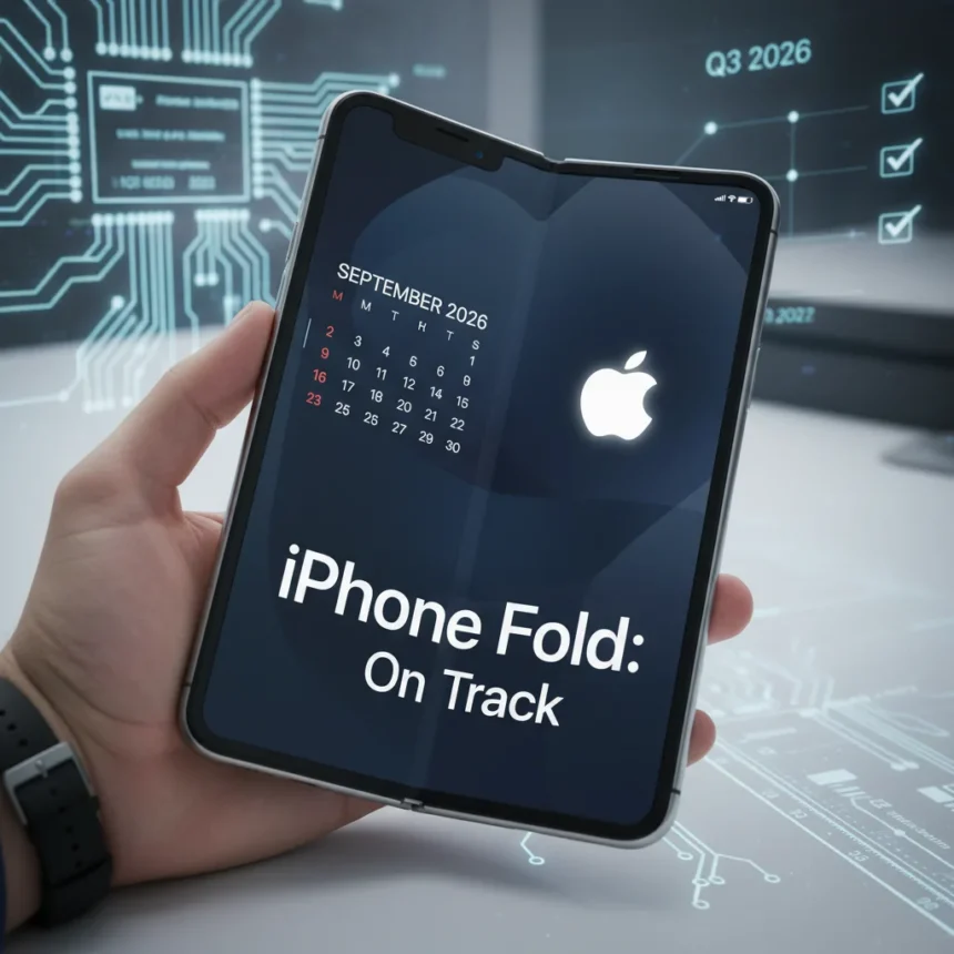 Apple's iPhone Fold is coming September 2026, delay rumors squashed — AI-generated illustration