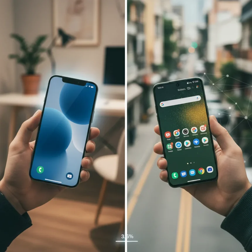 iPhone loyalty hits record 3.6% switch rate—but Android still wins — AI-generated illustration