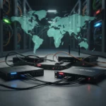 Iran alleges US networking equipment sabotage mid-conflict — AI-generated illustration