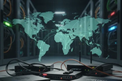 Iran alleges US networking equipment sabotage mid-conflict — AI-generated illustration