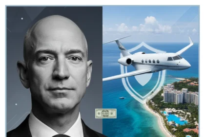 Jeff Bezos earns $80,000 salary but pockets $1.6M in perks — AI-generated illustration