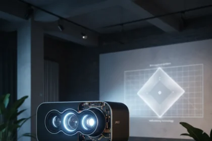 JMGO's 4K projector claims 3-in-1 optical system breakthrough — AI-generated illustration
