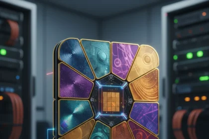 KAUST's mosaic optical chip packs 11 functions into Swiss-Army precision — AI-generated illustration