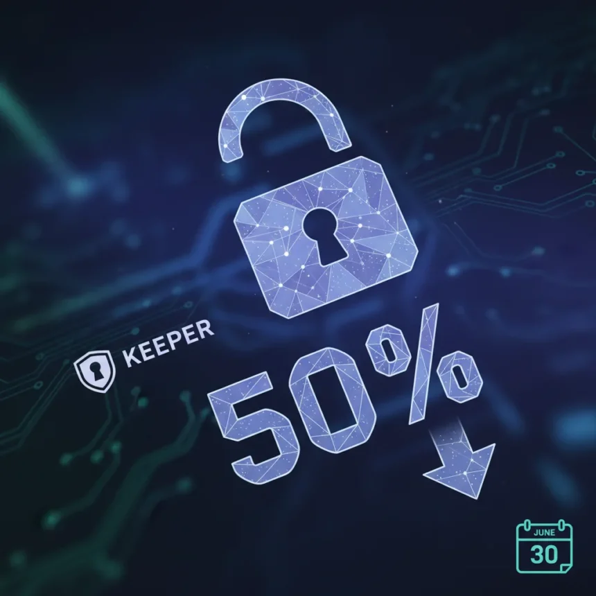 Keeper Password Manager Slashes Prices 50% Off Personal Plans — AI-generated illustration