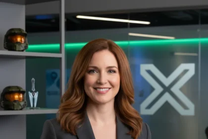 Kiki Wolfkill Exits Microsoft After 28 Years Leading Xbox Legacy — AI-generated illustration
