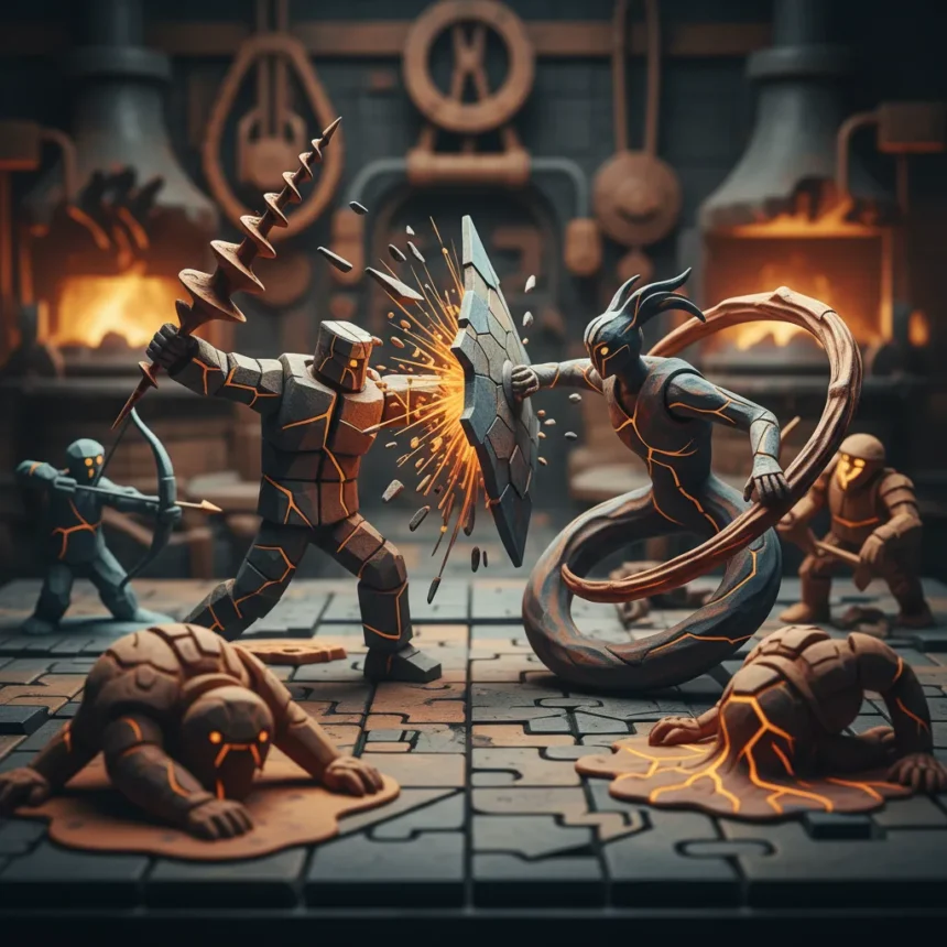 KILN's sculpted art style redefines how games blend visuals and mechanics — AI-generated illustration