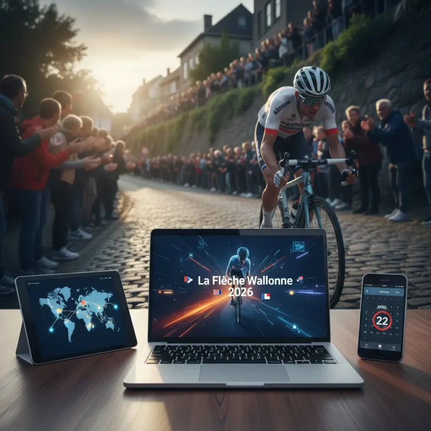 La Flèche Wallonne 2026: Free and Paid Streaming Options — AI-generated illustration