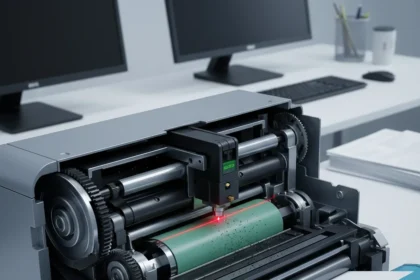 How laser printers work: surprising facts about office technology — AI-generated illustration