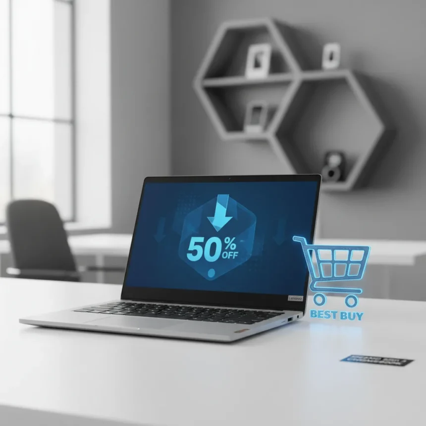 Lenovo IdeaPad Slim 3 Chromebook Drops 50% Off at Best Buy — AI-generated illustration