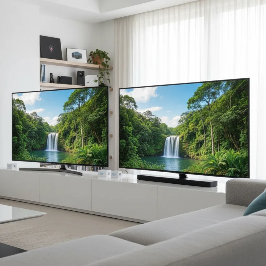 LG B6 OLED vs E6: Budget vs Premium, Same Picture Quality — AI-generated illustration