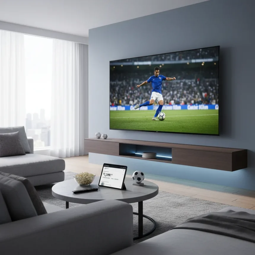 LG C5 OLED TV hits $1,400 discount before World Cup — AI-generated illustration