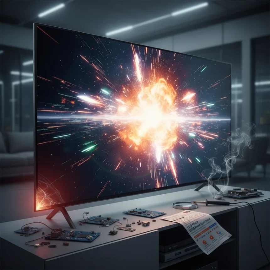 LG OLED TV power cycling issues spread beyond aging models — AI-generated illustration