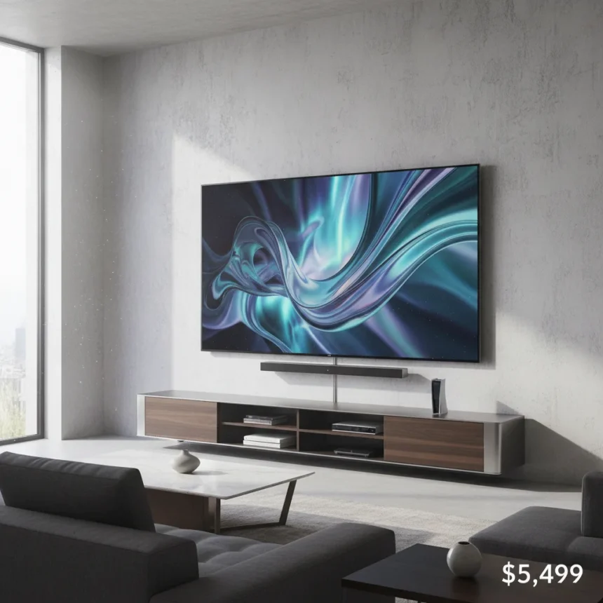 LG W6 Wallpaper OLED TV at $5,500 Redefines Premium Pricing — AI-generated illustration