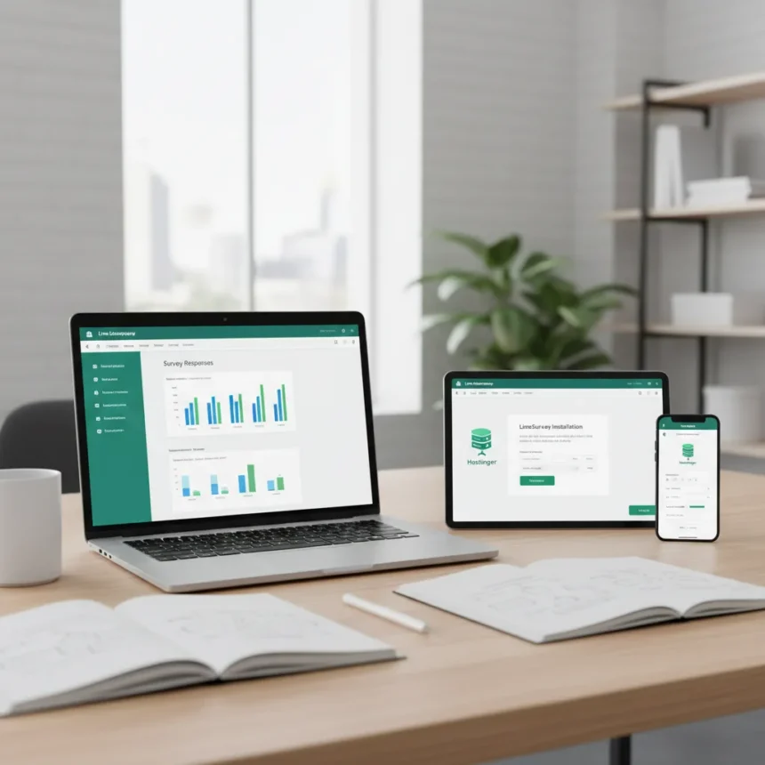LimeSurvey on Hostinger: Self-Hosted Surveys Without the Complexity — AI-generated illustration