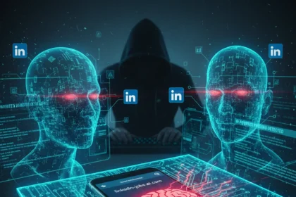 LinkedIn phishing attacks surge with AI-powered credential theft tactics — AI-generated illustration