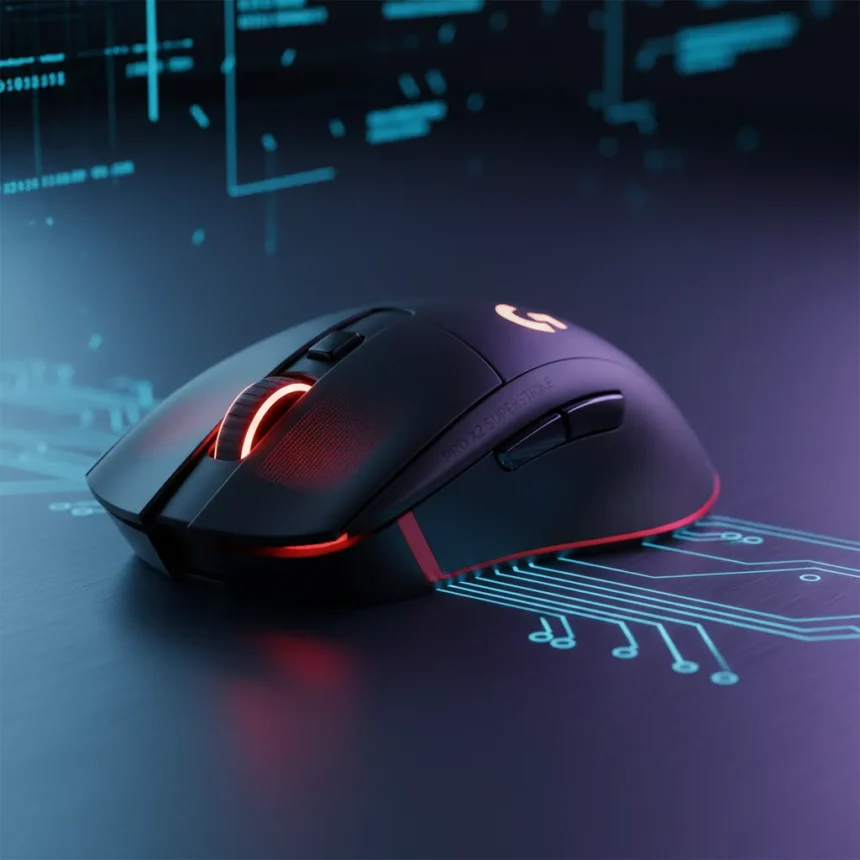 Logitech G PRO X2 SUPERSTRIKE: Haptic Gaming Mouse Redefines Performance — AI-generated illustration