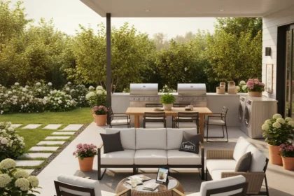 Lowe's spring deals slash up to 50% off patio furniture — AI-generated illustration