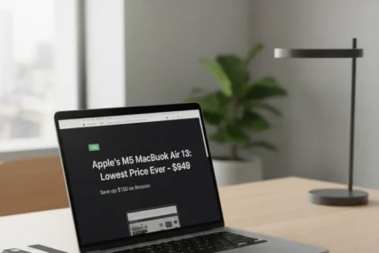 M5 MacBook Air 13 hits lowest price ever at $949 — AI-generated illustration