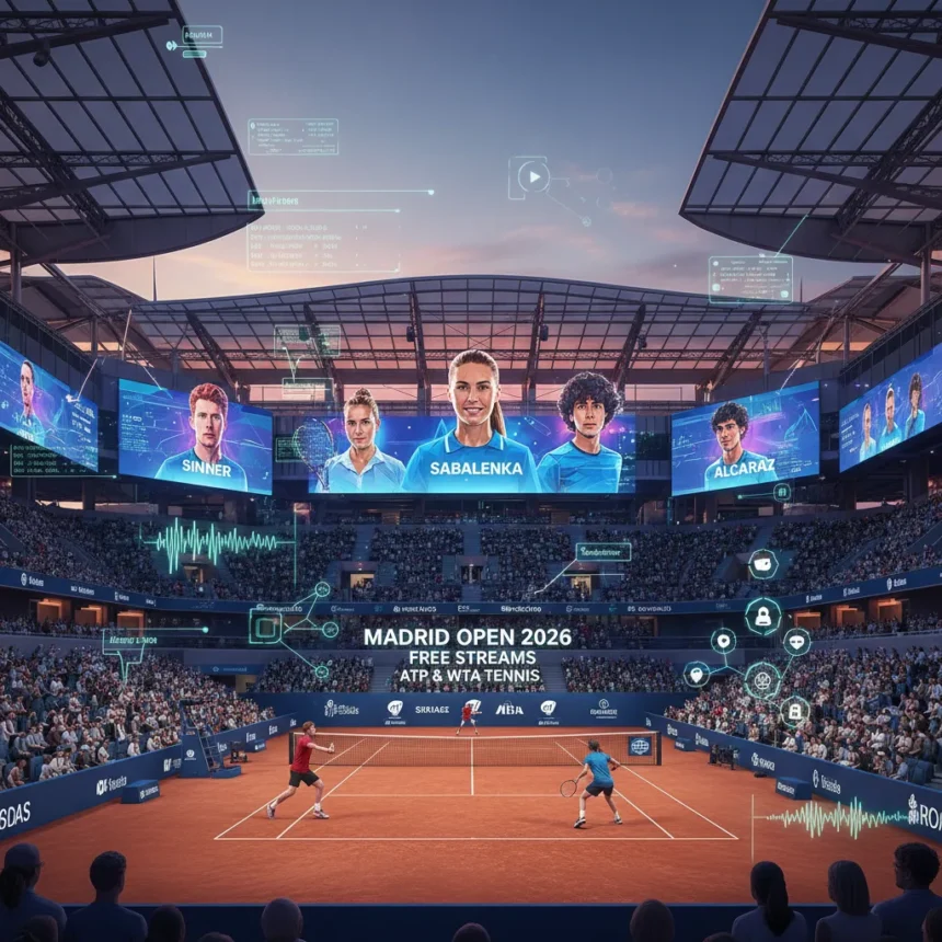 Madrid Open 2026 Free Streams: Where to Watch ATP & WTA Tennis — AI-generated illustration