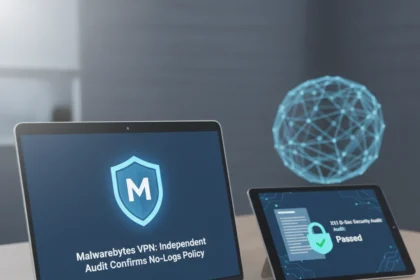 Malwarebytes VPN no-logs policy verified by independent security audit — AI-generated illustration