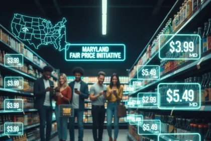 Maryland bans surveillance pricing, setting stage for US retail reckoning — AI-generated illustration