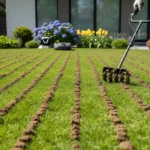May lawn aeration: the one step that transforms summer grass — AI-generated illustration