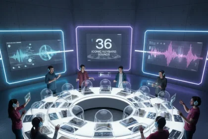 Mechanical keyboard listening museum offers 36 iconic sounds free — AI-generated illustration