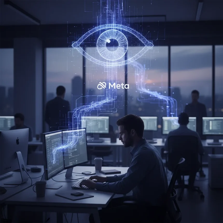 Meta's AI training surveillance sparks employee backlash — AI-generated illustration