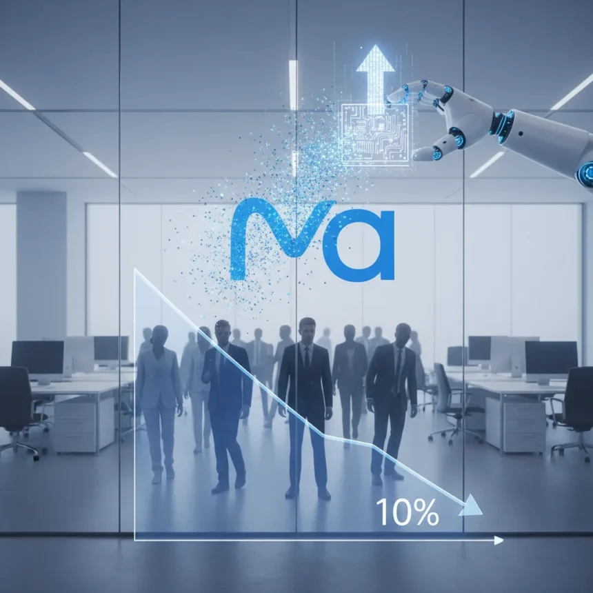 Meta's 10% workforce cut signals tech's AI-driven future — AI-generated illustration