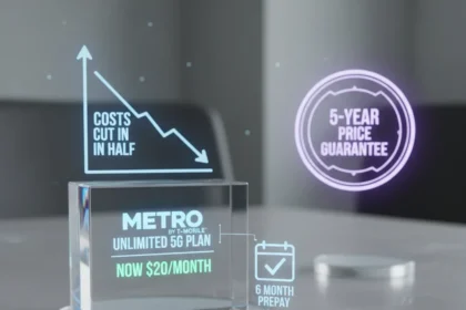Metro by T-Mobile unlimited 5G plan cuts costs in half for six months — AI-generated illustration