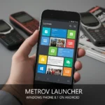 METROV launcher finally makes Windows Phone 8.1 feel right on Android — AI-generated illustration
