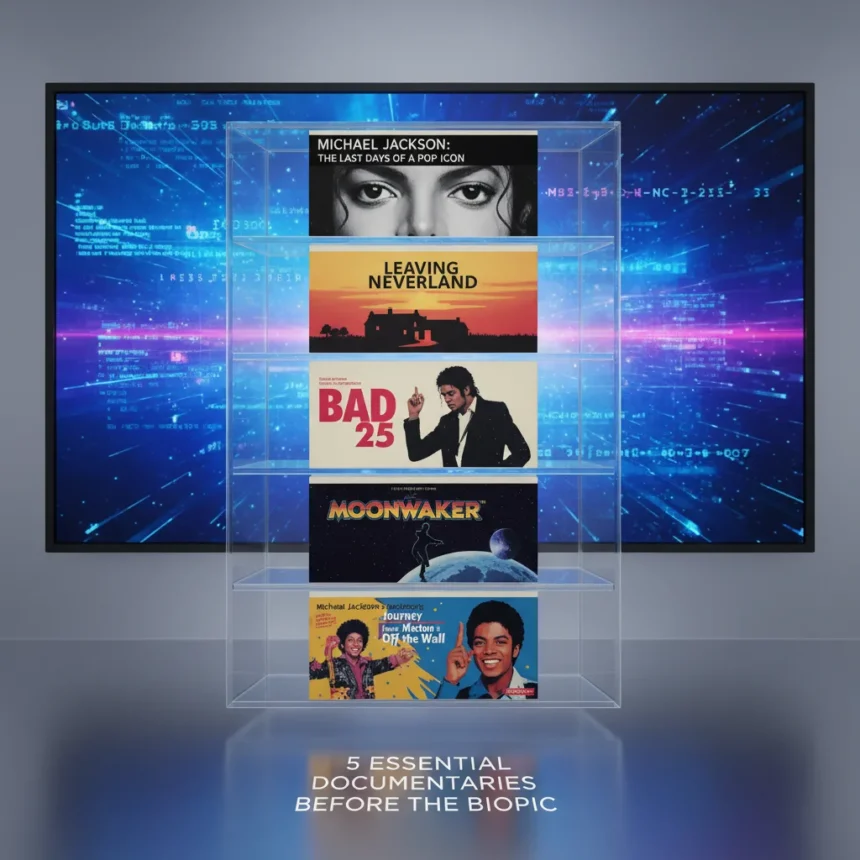 Michael Jackson documentaries to stream before the biopic — AI-generated illustration